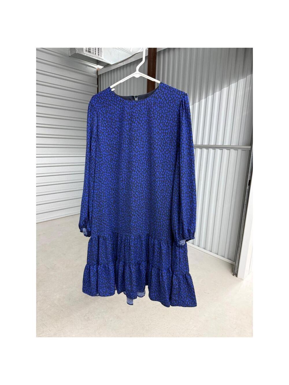 Ann Taylor Blue Black Leopard Print